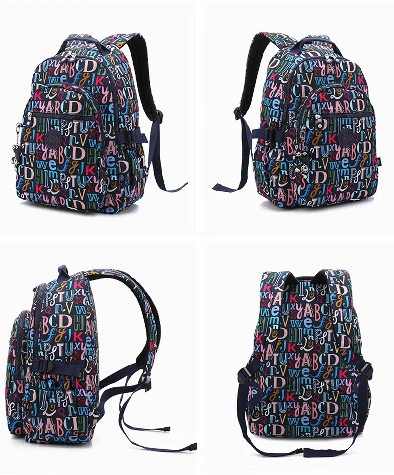 2024 High Quality Flower Fashion Casual A4 Men Women School Backpack Girl 15.6\'\' 14\'\' Laptop Lightweight Travel Bag M1983