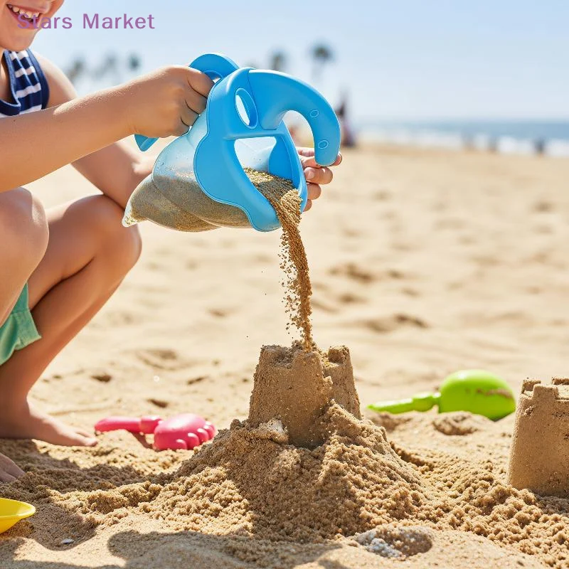 5Pcs Beach Children Wash Sand Overflow Funnel Outdoor Family Creative Beach Pile Sand Play Tool Rake Scoop Shovel