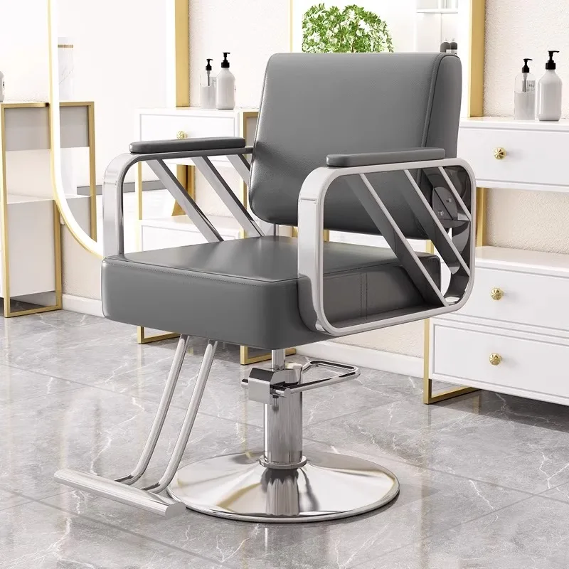 Nordic Luxury Barber Chairs Barbershop Swivel Lift Foldable Backrest Barber Chairs Perm Hair Dyeing Salon Furniture Sedie FYBC