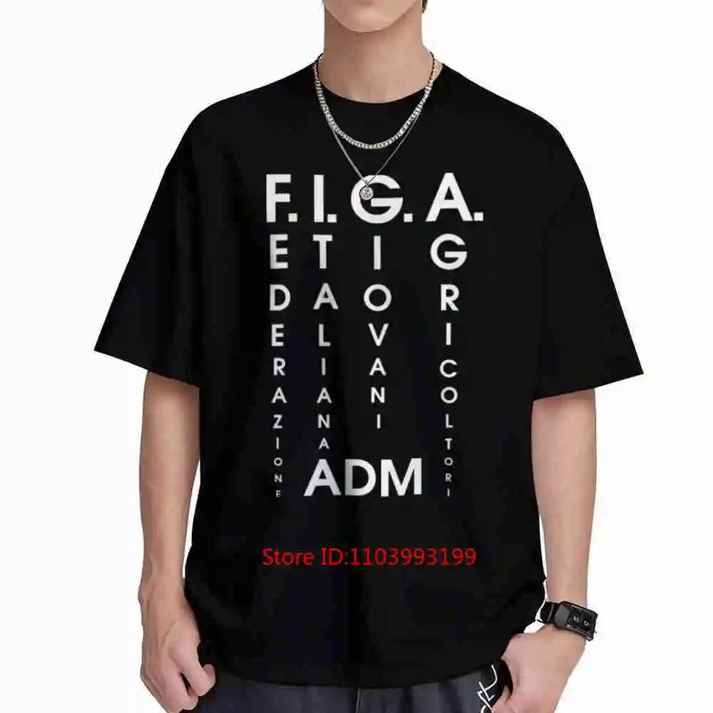 Italian Federation Of Young Farmers FIGA Short Sleeve Tee 100% Cotton T-Shirt