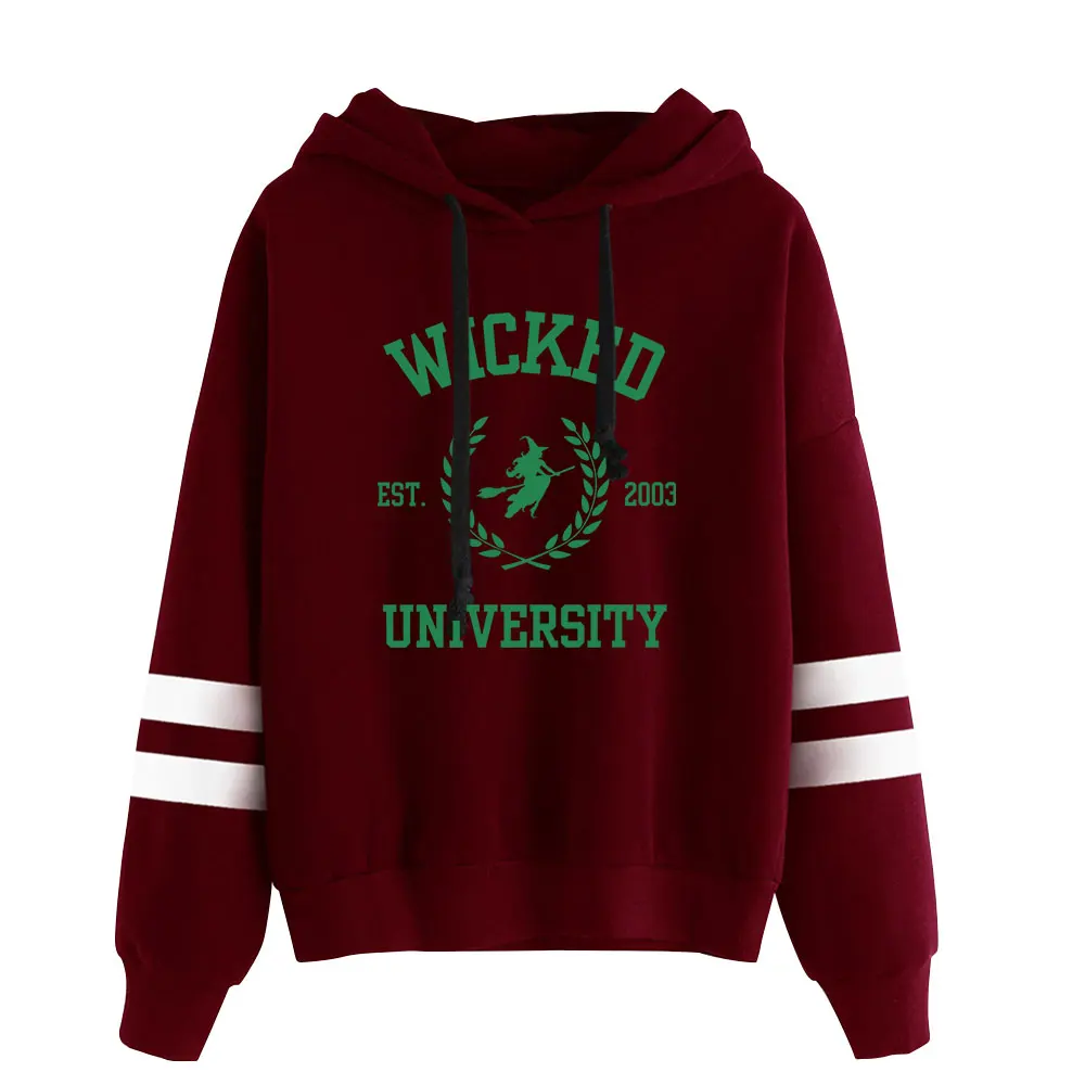 Wicked University Green Witch Vintage 90s Pullover Hoodie Fashion Merch Hoodie Pullover Sportowa bluza Streetwear Sweatshirt