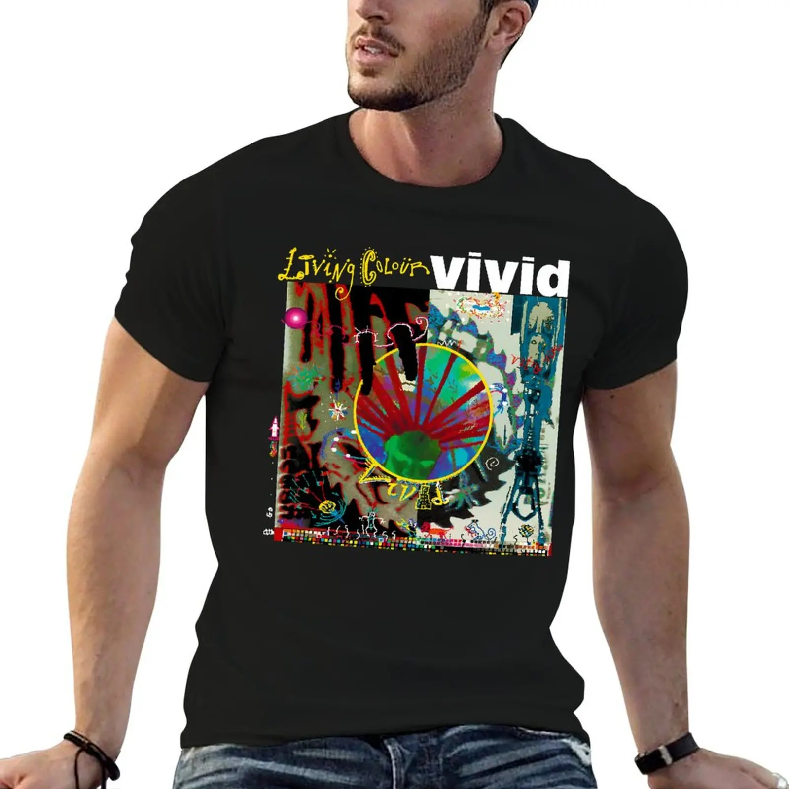 Living colour rock band legend vivid album T-Shirt man t shirts for men casual man t shirt designer T-Shirt