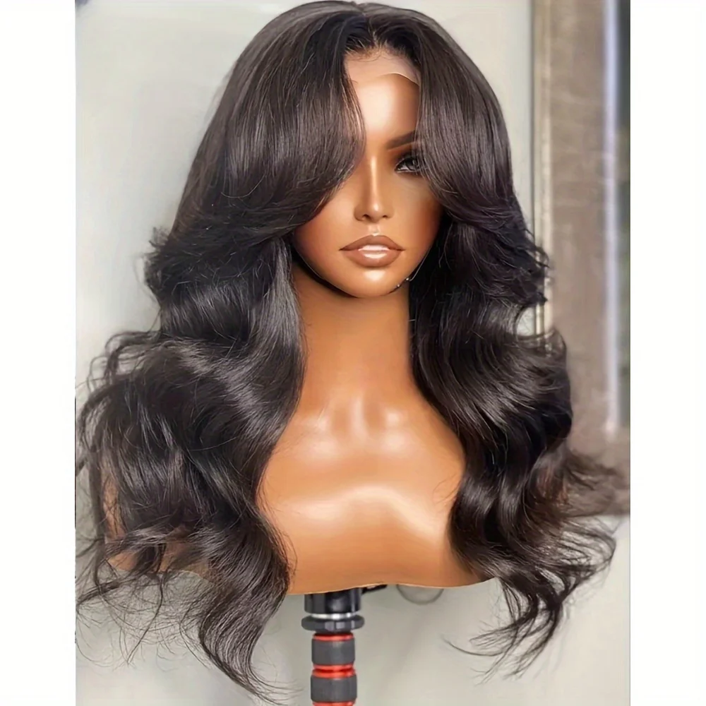 

Pre-plucked Long body wave Black Glueless Soft 5x5 Silk Base Jewish Human Hair With BabyHair HD Lace European Hair Preplucked