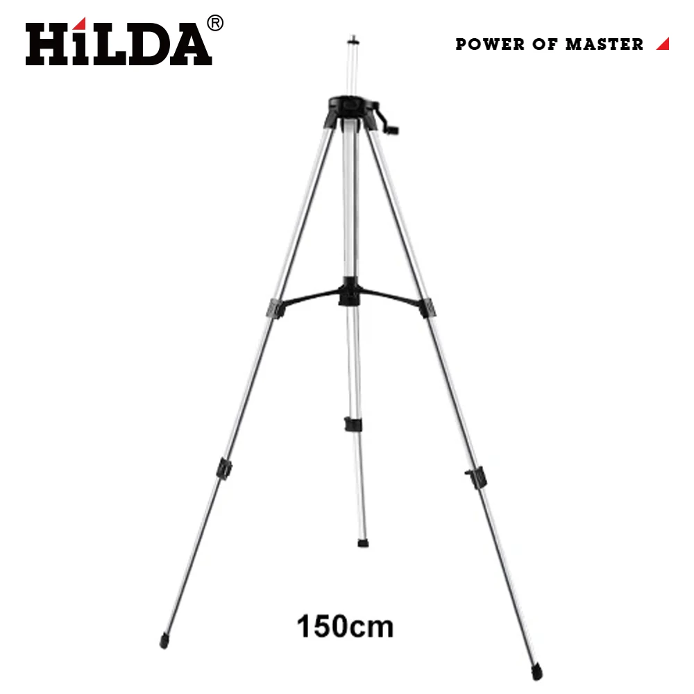 HILDA Laser Niveau Statief 1.2M/1.5M 5/8 Inch Verstelbare Hoogte Dikke Ferroalloy Statief Laser Niveau Stand base voor Zelfnivellerende