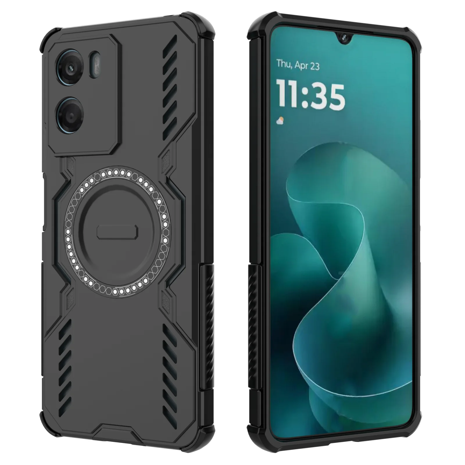 Funda magnética con armadura de disipación de calor para Motorola Moto G06, marco de TPU en las cuatro esquinas, cubierta de plástico a prueba de golpes, Coque Fundas