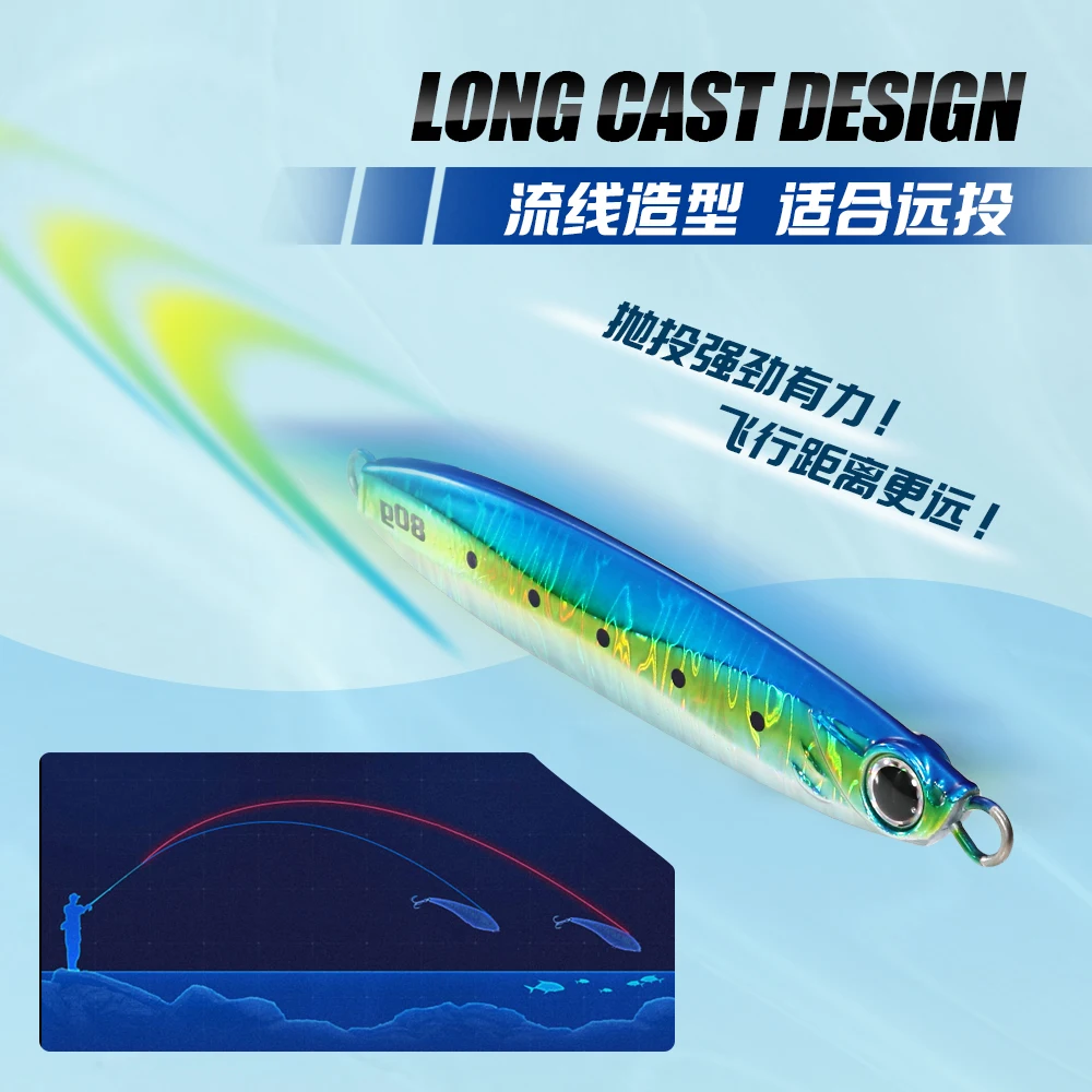 JIGGINGPRO Coltsniper Metal Jig 35g 45g 60g 80g 100g Long Casting Slow Jigging Lure Saltwater Fishing Lures view 3