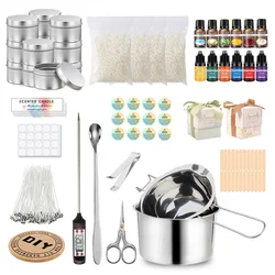 Candle Making Kit Pouring Pot Wicks Stickers Candle Fixator Craft Tools DIY Handmade Aromatherapy Wax Candles Making Tools Sets