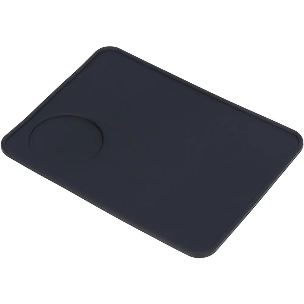 Silicone Espresso Tamper Mat Nonslip Coffee Tamping Mat with Secure Grip Easy to Clean Black Thicken Mat for Office Home