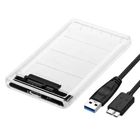 Scatole per dischi rigidi Custodia per disco rigido da USB 3.0 a SATA III Custodia per disco rigido SSD da 2,5 pollici Custodia esterna per disco rigido Custodia per disco rigido esterno