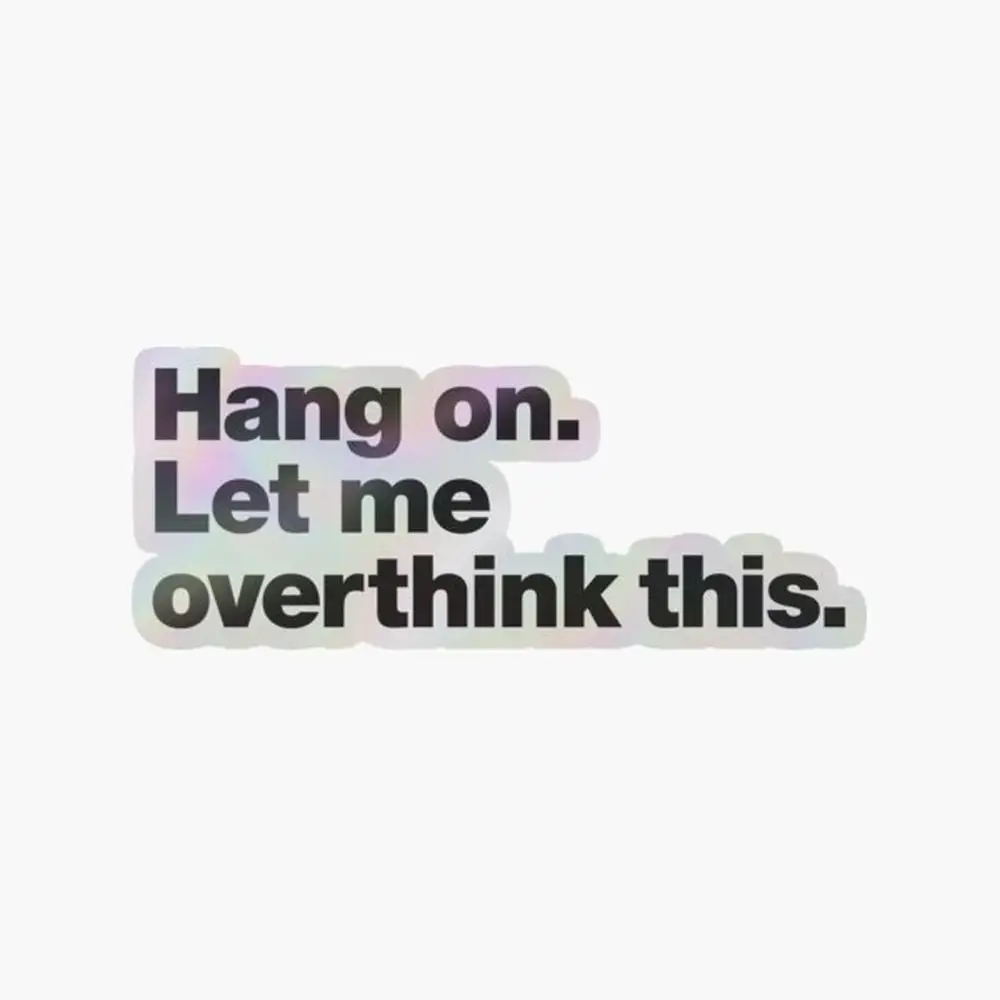 Hang on. Let me overthink this. Holographic Sticker for Laptop Decor Bedroom Car Cute Cartoon Art Fashionable Public Suitcase