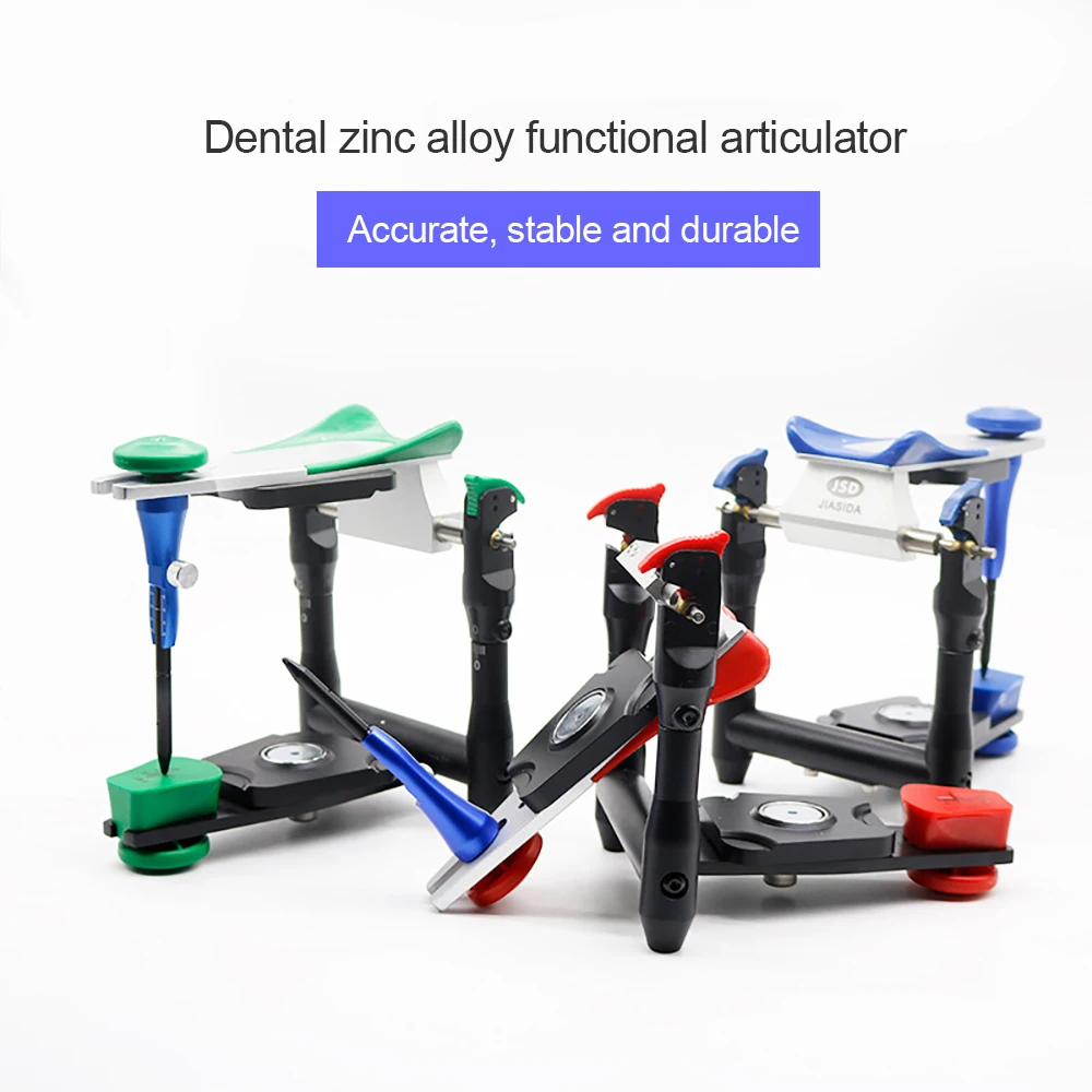 Dental Zinc Alloy Functional Articulator Dentist's Tools Dental Materials Red Green Blue Dental Articulator with High-precision