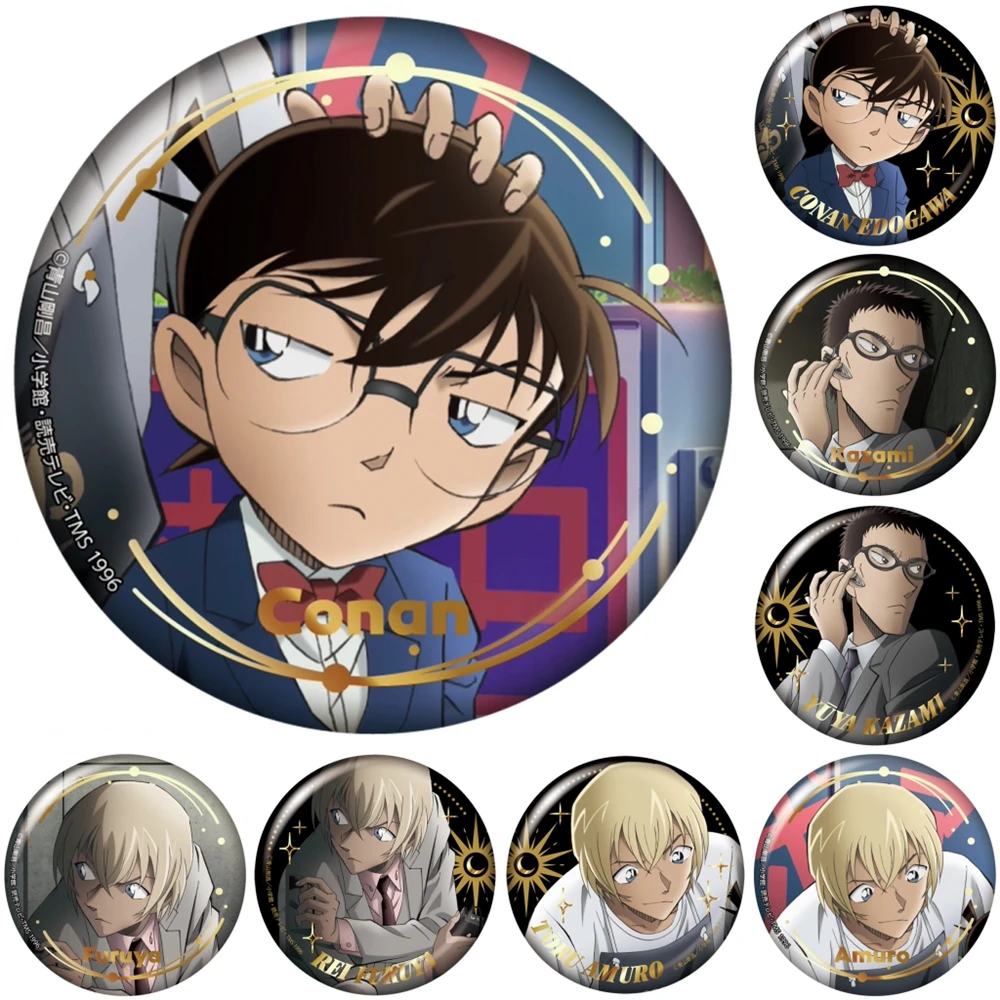 

58 мм аниме Conan Kazami Yuuya Furuya Rei Anita Hailey Agasa Хироши косплей значок булавка SPTE жесть брошь реквизит Gilf ﻿
