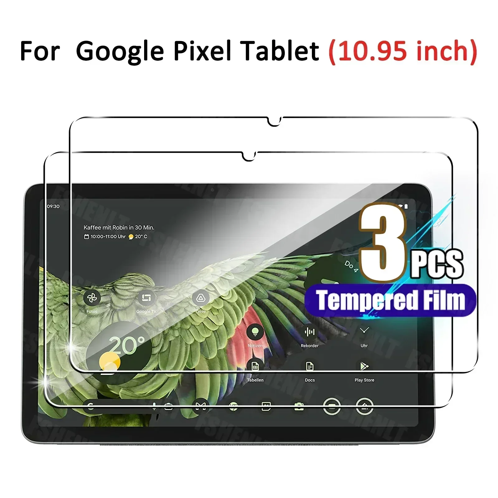 Protector de pantalla para tableta Google Pixel 2023 (10,95 pulgadas) HD 9H, película de vidrio templado antiexplosión y antiarañazos para Google Pixe
