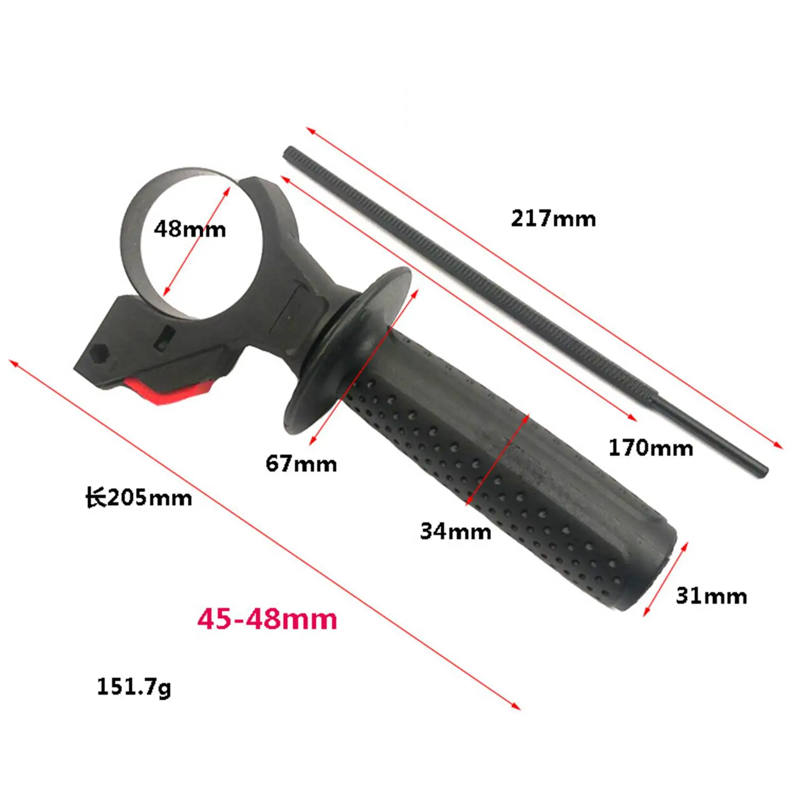 Side Handle 45mm-48mm for 26 Electric Drill Power Tool Grinding Machine Accs Fitments