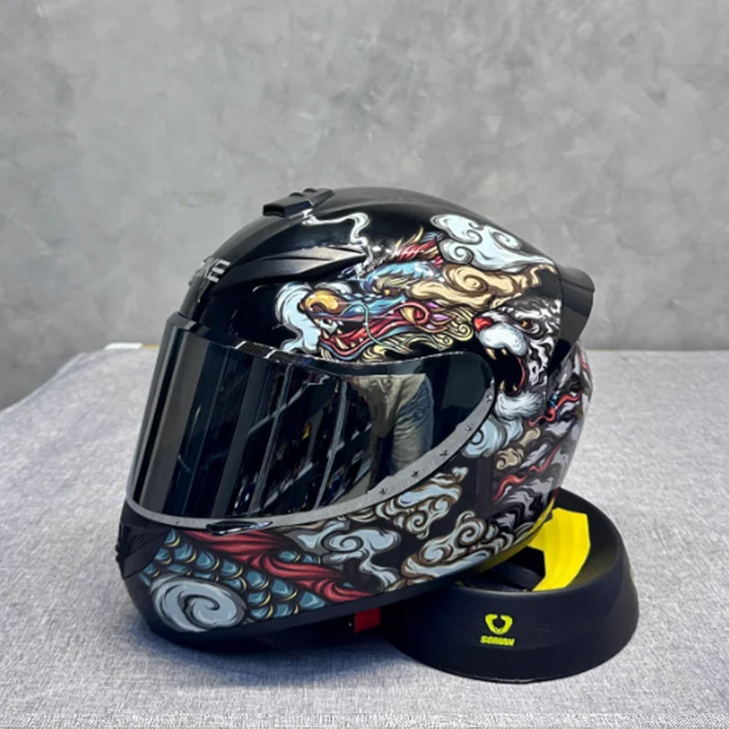 

Полнолицевой мотоциклетный шлем Crazy Dragon с сверхшироким полем зрения и сверхпрочным корпусом, повышенной безопасностью, идеально подходит для езды