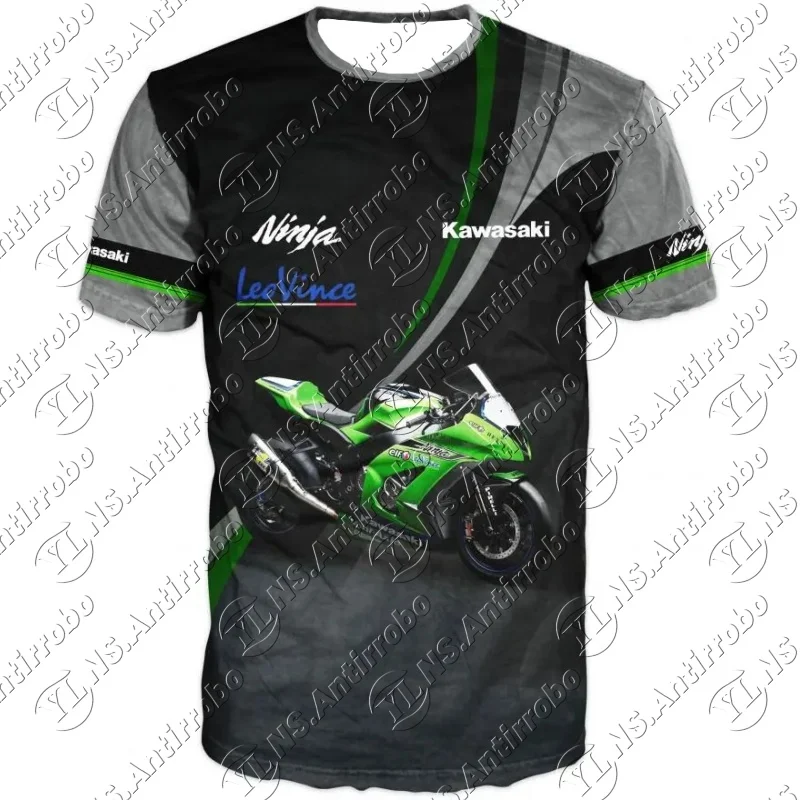 

Мужская футболка Kawasaki, мотоциклетная футболка, футболка для верховой езды, солнцезащитный крем, быстросохнущая, впитывающая пот, футболка с 3d принтом, летняя футболка