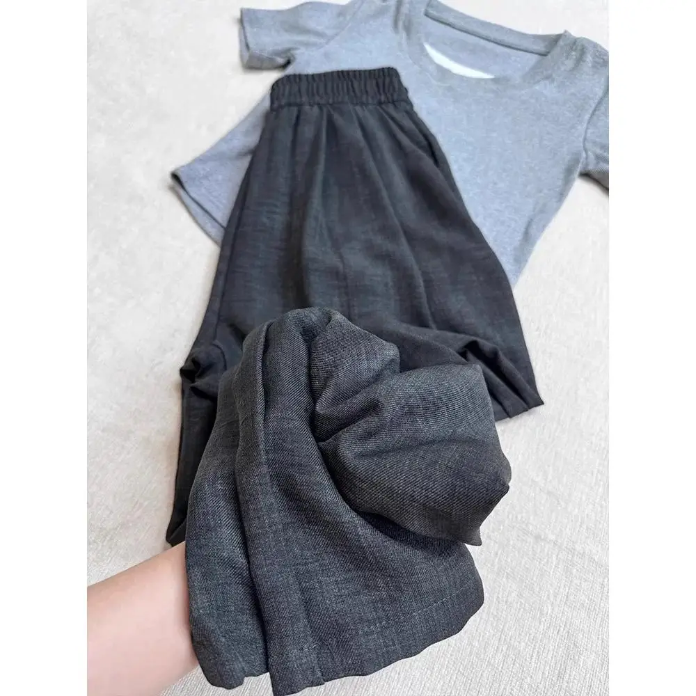 

Весна 2024, новинка, окрашенные в черный цвет, хлопковые и льняные женские повседневные брюки свободного покроя, удобные легкие брюки ямансай с высокой талией