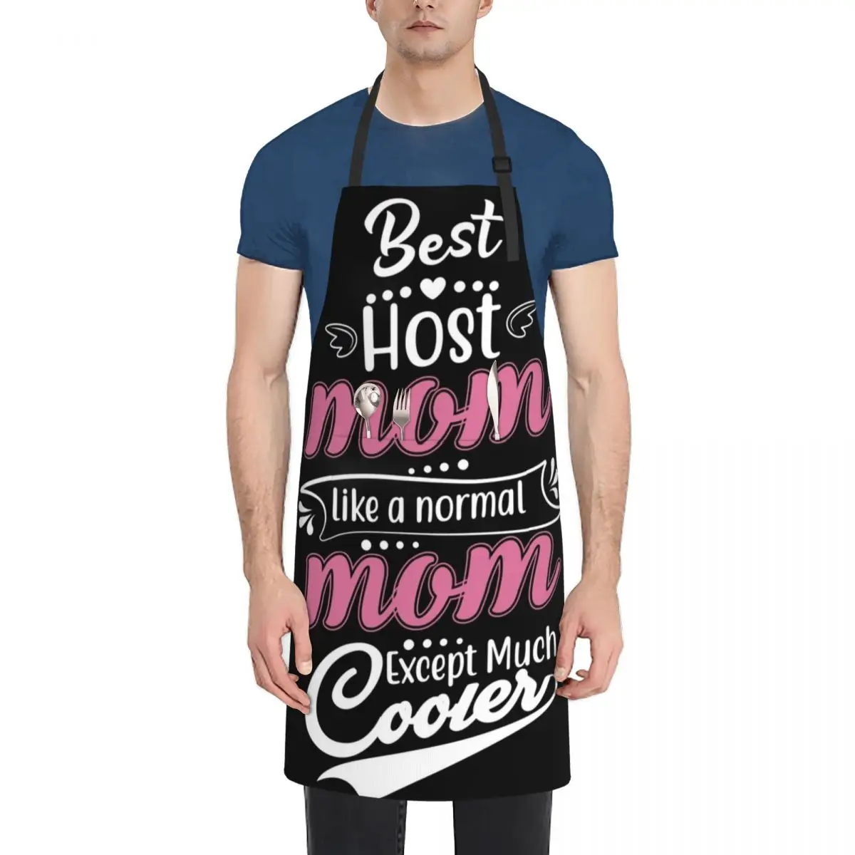 

Exceptional Host Mom - Cooler Than Your Average Mom Apron Men gift kitchen jacket woman Apron