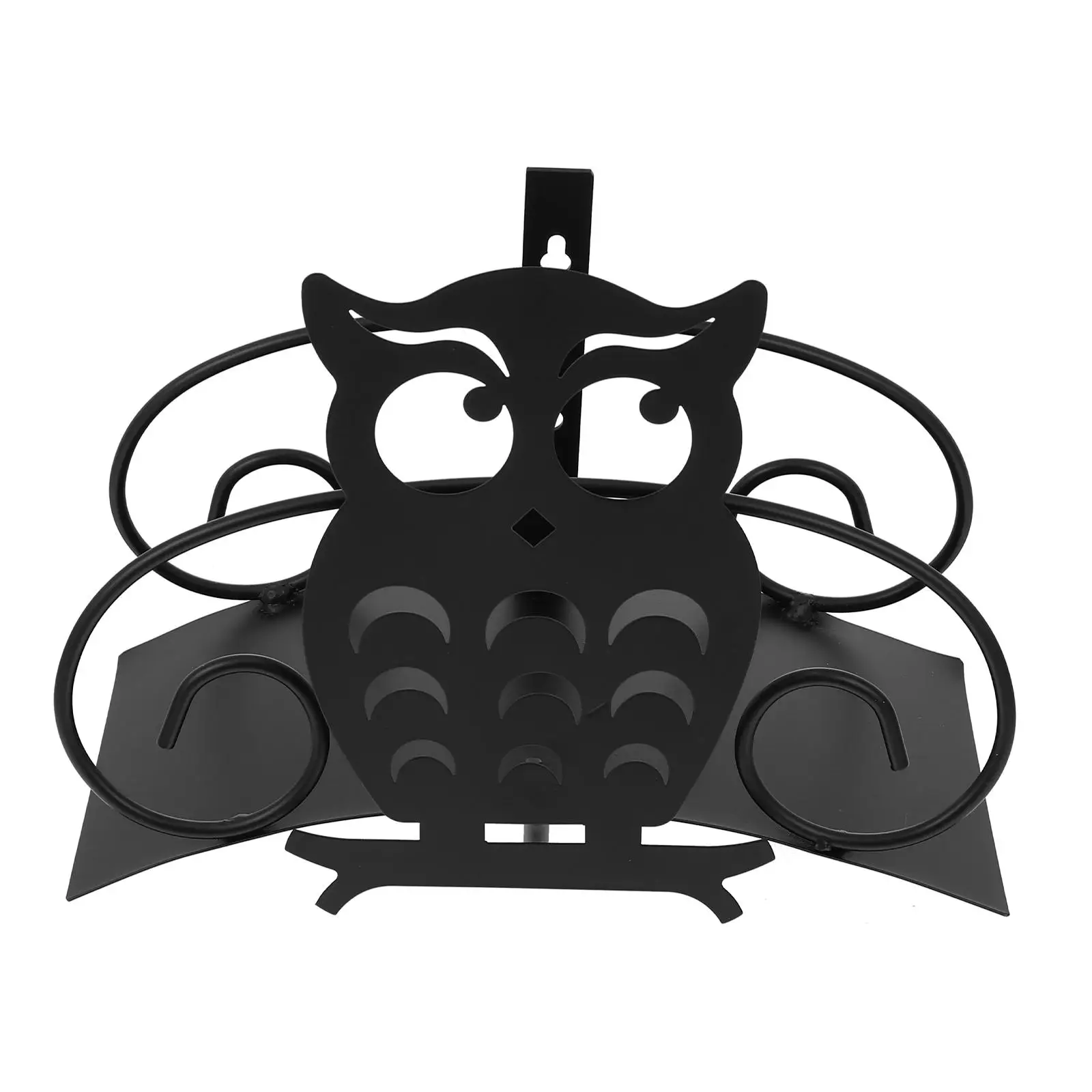 

Durable Owl Garden Hose Rack Iron Pipe Holder Large Capacity Water Tube Shelf Gardening Supplies Outdoor Hangers