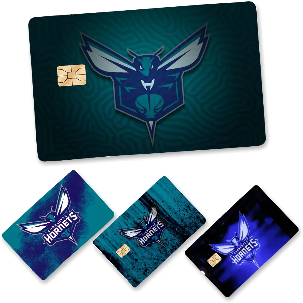 C-Charlotte Hornets Matte Film Cover Skin Sticker For Credit Card Bank Debit Bus Card