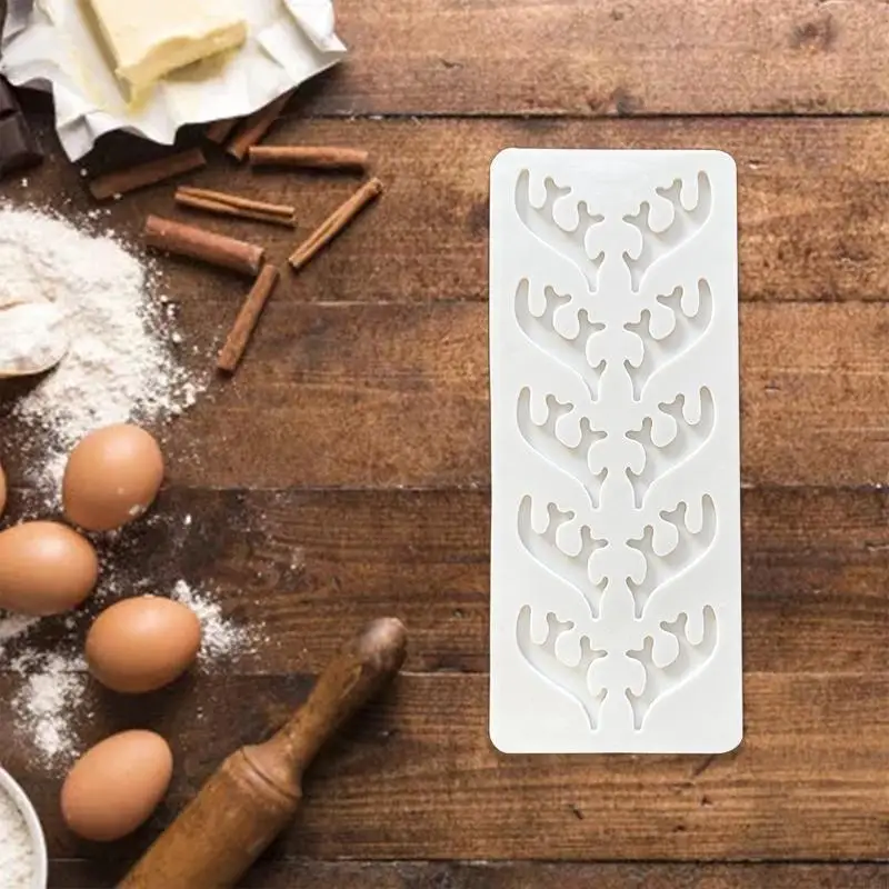 F19B Fondant Mould Chocolate Molds Hard Candy Mold Christmas Elk Antlers Design