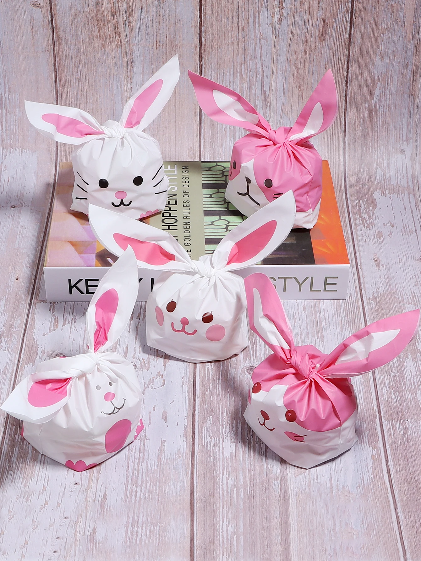 20 teile/los Hase Süßigkeiten Geschenkt üte niedlichen Hasen ohr Keks Süßigkeiten Beutel für Party Schmuck Geschenk Verpackung Dekoration Taschen