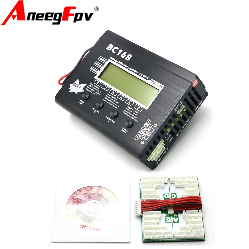 

AOK BC168 Super Speed LCD Intellective Balance Charger/Discharger 1-6S 8A 200W for Lipo Battery RC Toys