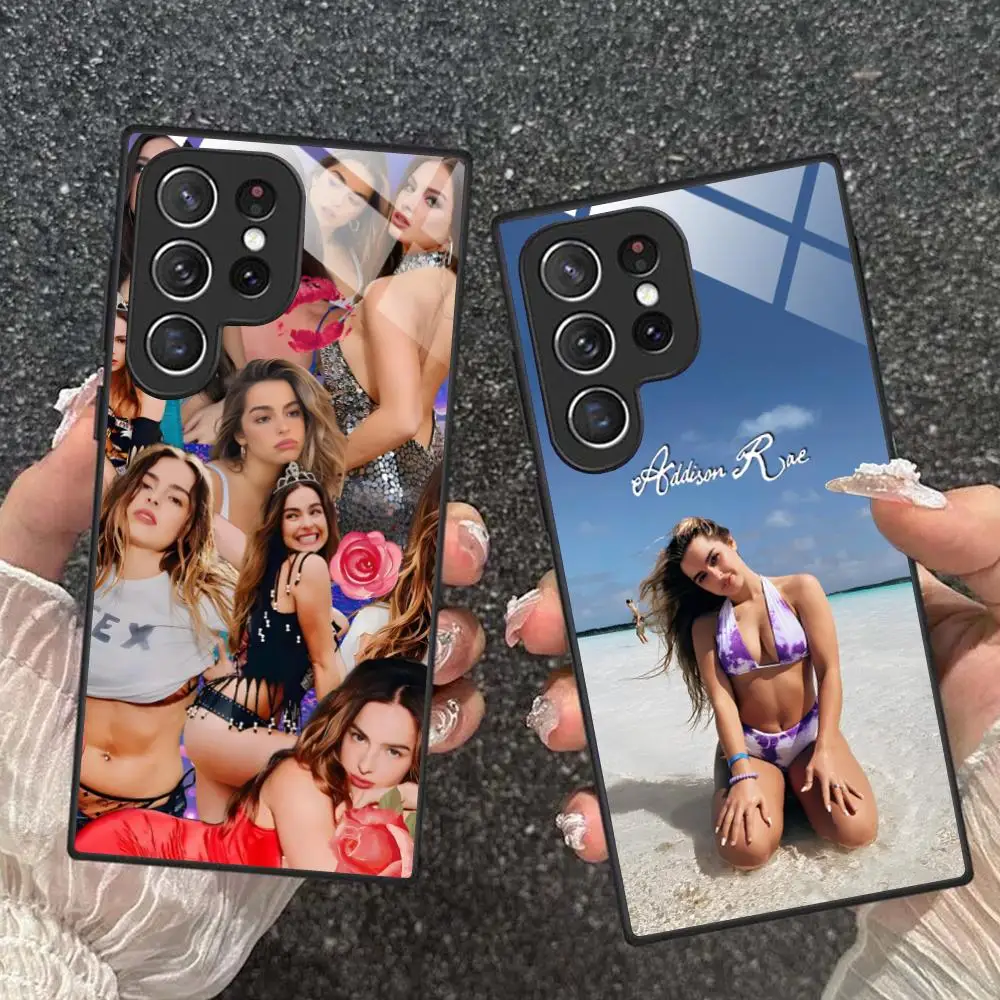 Addison Rae Phone Case for Samsung Galaxy S26 S25 S24 S23 S22 S21 S20 Note20 Plus FE Ultra Glass Protective Cover