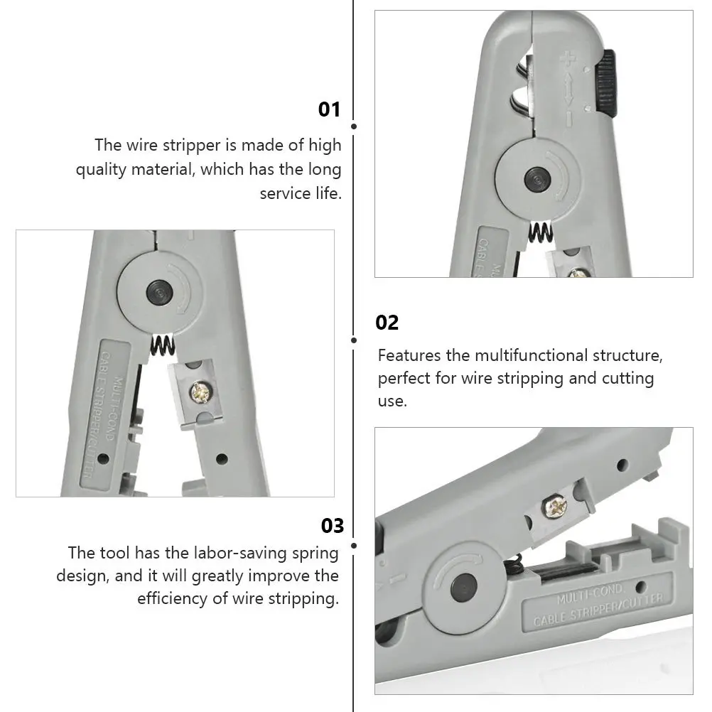 

1Pcs Heavy Duty Wire Stripper Multifunctional Electrician Tool for Wire Cutting Stripping Compact Size Easy to Carry