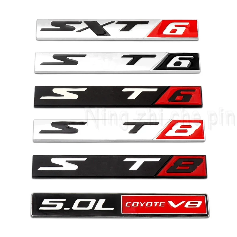 3D Metal Sxt8 Sxt6 Badge Emblem Stickers For Dodge Charger Ram Caliber Journey Sxt8 Sxt6 Srt6 Srt8 Car Styling Accessories view 5