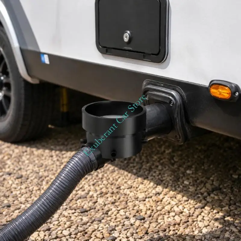 Injection-Molded Sewer Termination Adapter Set for Motorhomes, 3 T1029-2 ABS Fittings for Terminal End Connection and