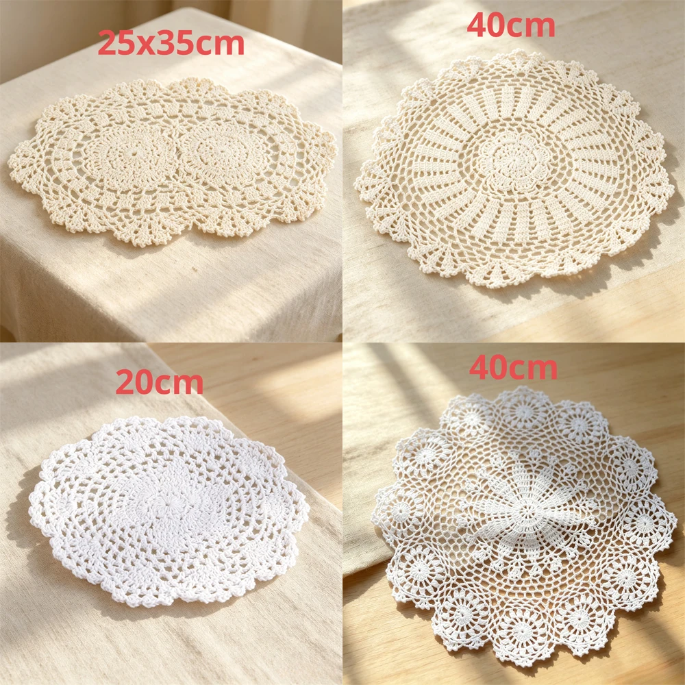 Desk Setup Wallpaper - Napperon de table en crochet fait