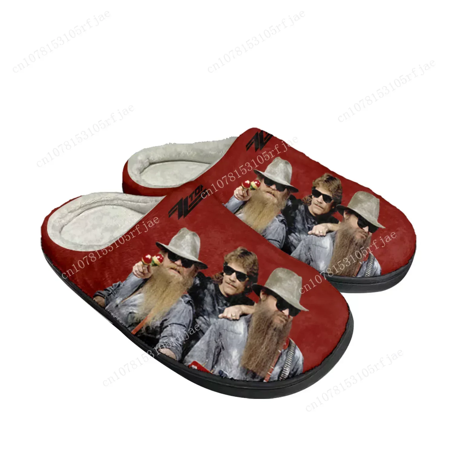 ZZ Top Rock Band Fashion Popular Home Cotton Custom Slippers Mens Womens Sandals Plush Bedroom Keep Warm Shoe Thermal Slipper