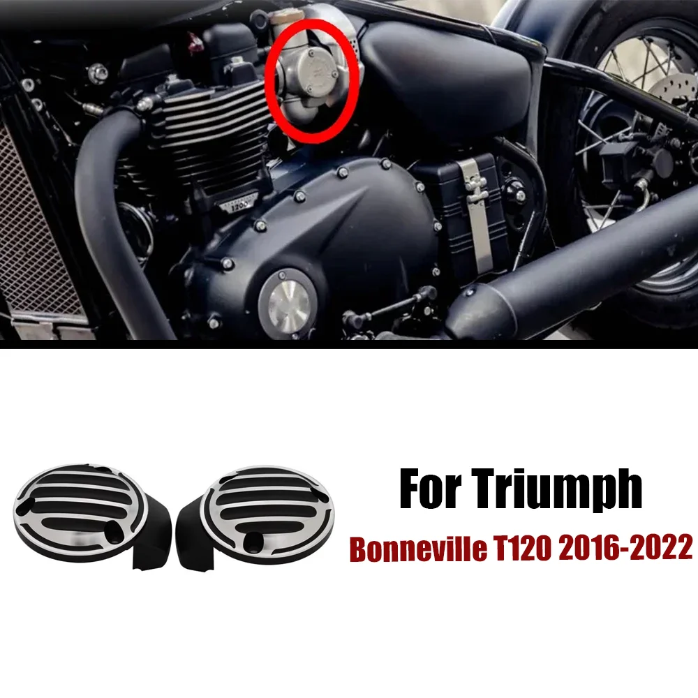 

For Triumph Bonneville Bobber Black Ribbed Throttle Body Covers Kit T120 Speedmaster Thruxton 1200 R 2016-2024
