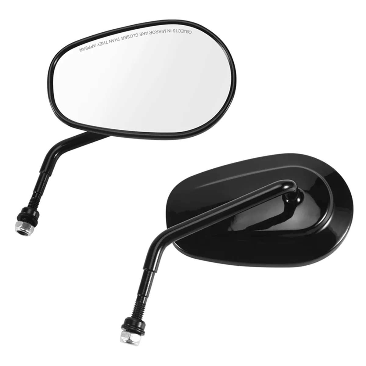 Black Matte Motorcycle Side Mirrors For Harley Davidson Xl 883 1200 Cruiser Touring