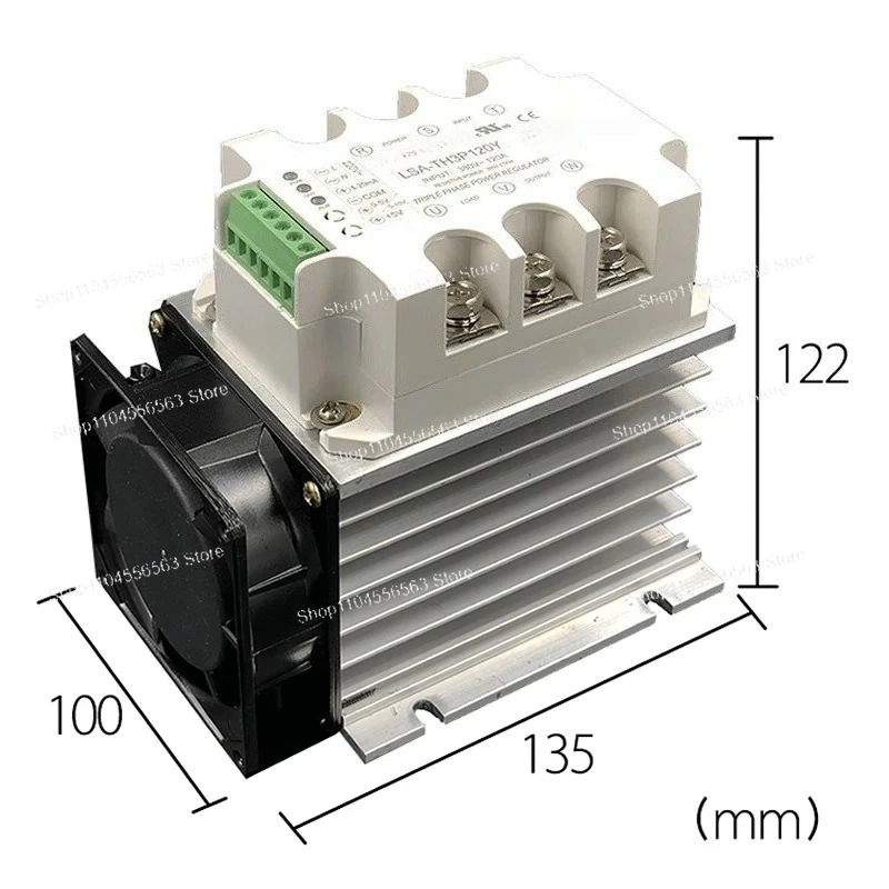 LSA-TH3P90Y Three Phase Fully Isolated AC Phase Shift Voltage Regulator Module 90A Power Controller for Motor Speed Control