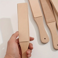Leather Sharpeners Wooden Handle Double-sided Polishing DIY Leather Sharpening Board Modeling Brightening Accessories
