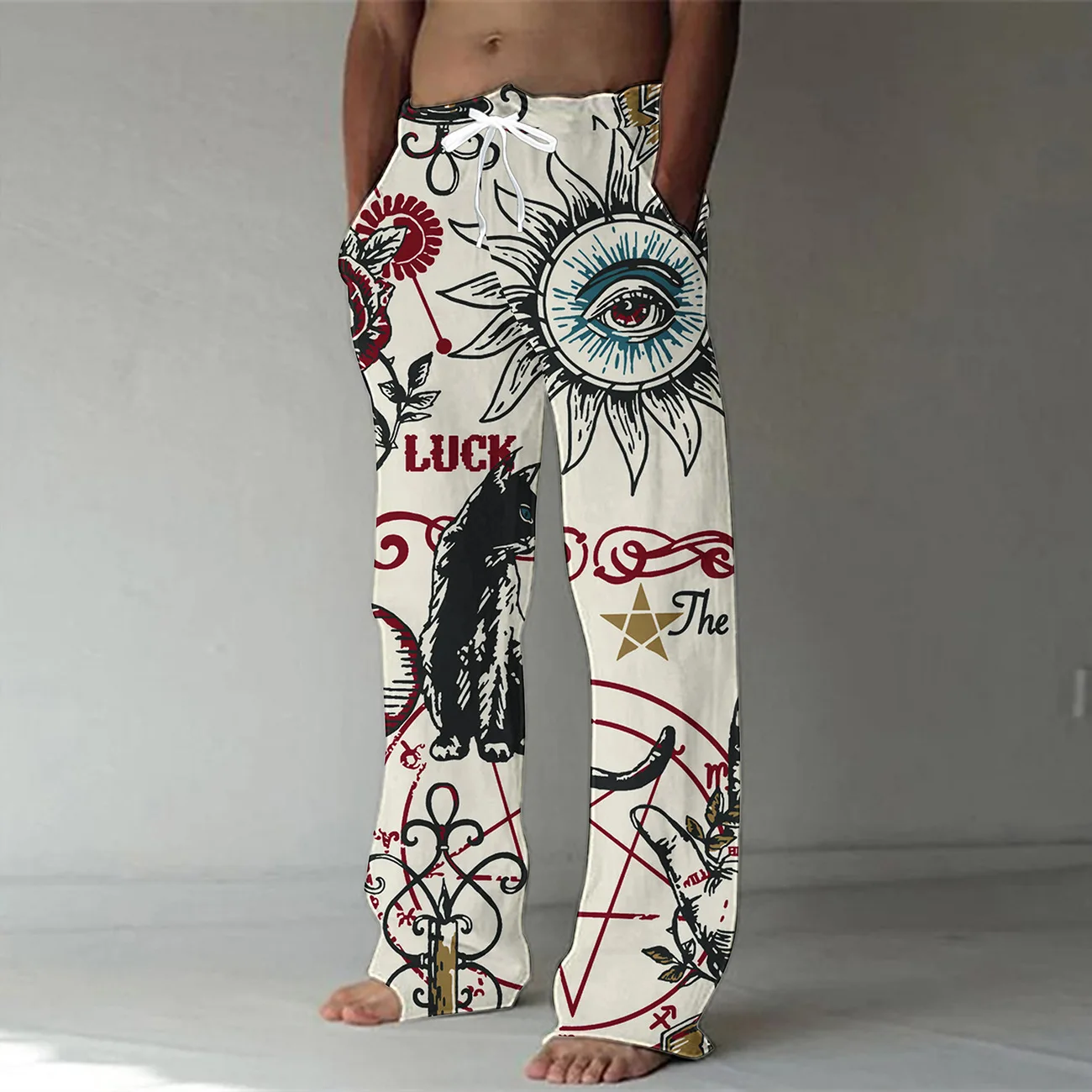 

Spring and Autumn Men's Casual Bamboo and Hemp Quick Drying Pants Large Designer Official Website Unique Printed Comfortable New
