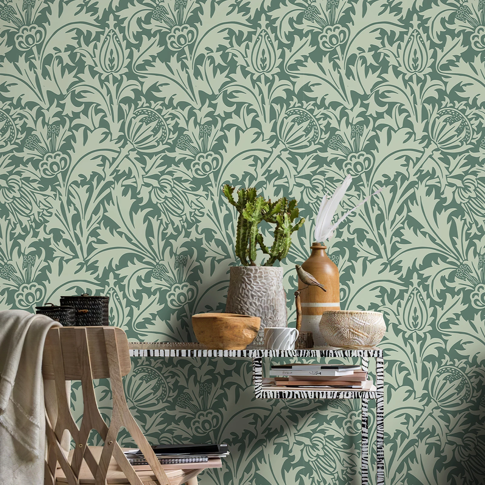 Green Leaves Peel And Stick Wallpaper Chic Self Adhesive Vinyl Furniture Cabinet Sticker Fresh Green Living Room Wall Decor