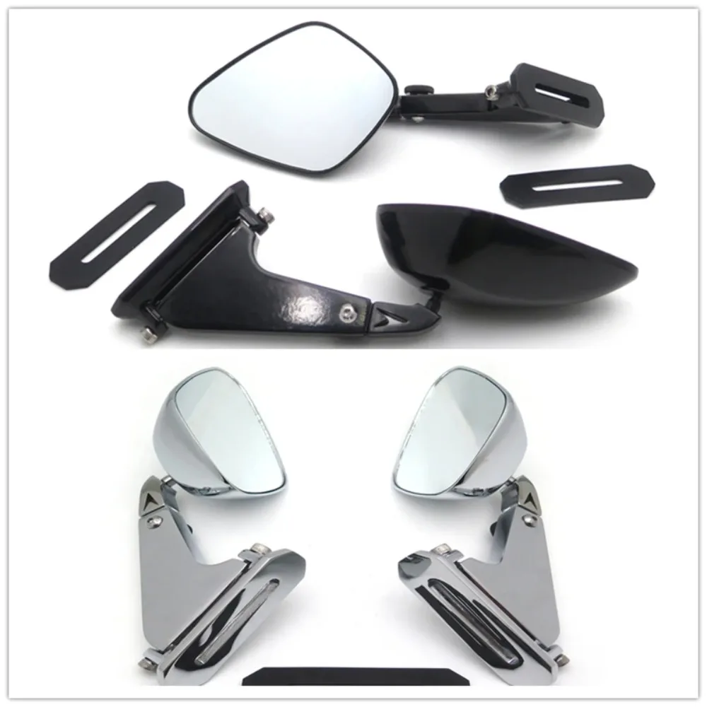 

Chrome/ Black Diamond Shape Rearview Mirrors for HONDA SUZUKI Yamaha Kawasaki Ducati Bike Chrome Aftermarket Motorcycle Parts