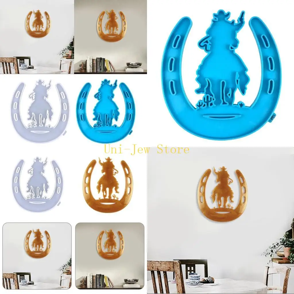 

40 ГБ силиконовой подковообразной плесень, установленная на стенах, ковбойская гонщик