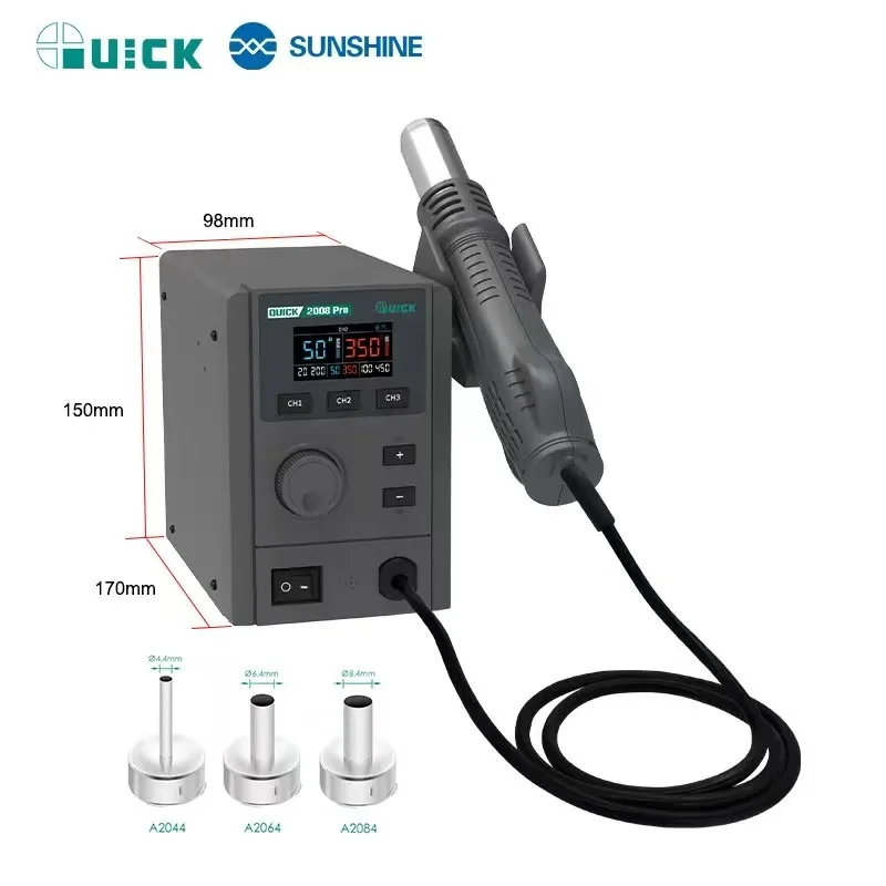 محطة إعادة العمل السريعة 2008 Pro مع الهواء الساخن - التحكم في الزناد بدون عبور، مسدس الهواء، حماية من الهواء البارد #2