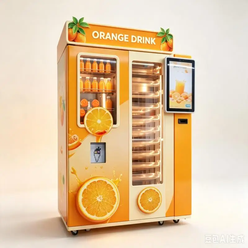 Smart Orange Juice Vending Machine Fresh Juice Extractor Automatic Retail Kiosk For Shopping Mall Business