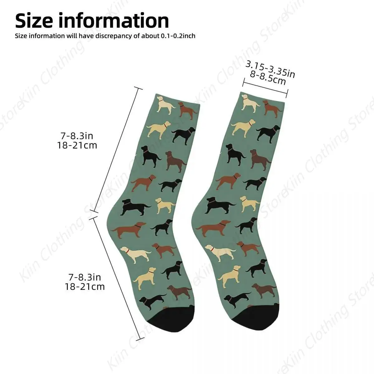 Chaussettes à motif SilhouUP de chien Labrador Retriever pour hommes et femmes, chaussettes longues toutes saisons, bas de haute qualité, cadeau d'anniversaire