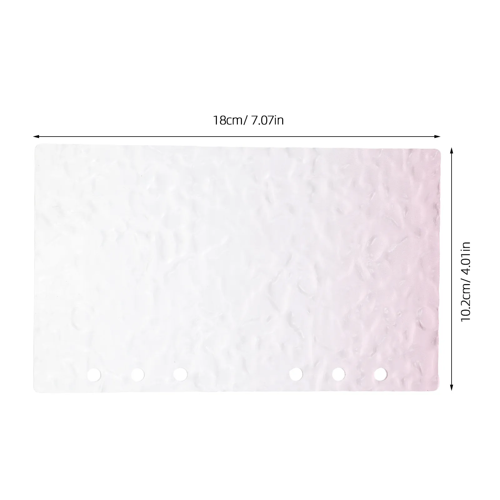 Refillable A6 Acrylic Planner Binder Cover Clear Pink 6-Ring Notebook Shell Loose Leaf Journal Organizer Budget Accessory