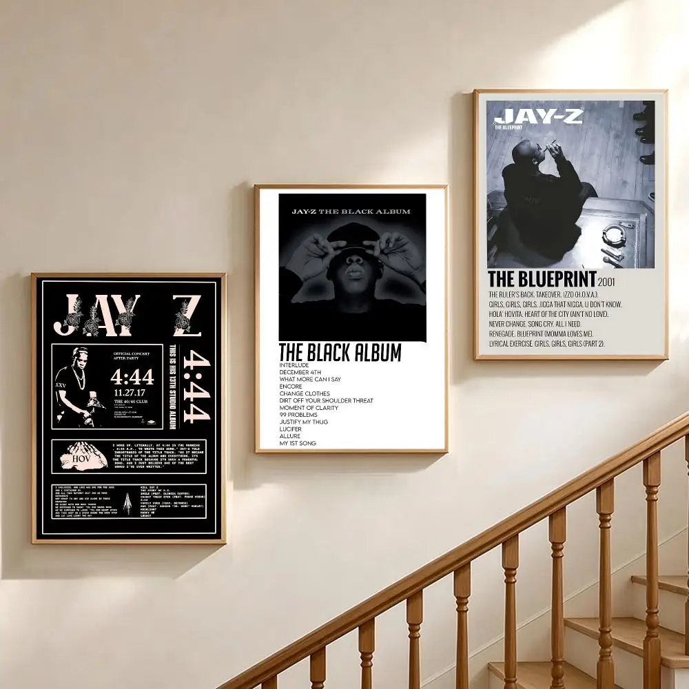 music Jay Z Poster Poster HD Printing Soothing and Cream Style Home Decor for the Living Room Cafes Gift
