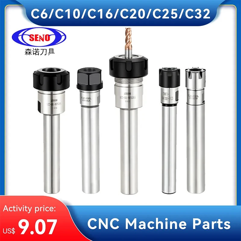 

ER Extension rod C8 C10 C12 C16 C20 C25 C32 C40 ER8 ER11 ER16 ER20 ER25 ER32 ER Collet Chuck CNC Milling Lengthen Tool carrier