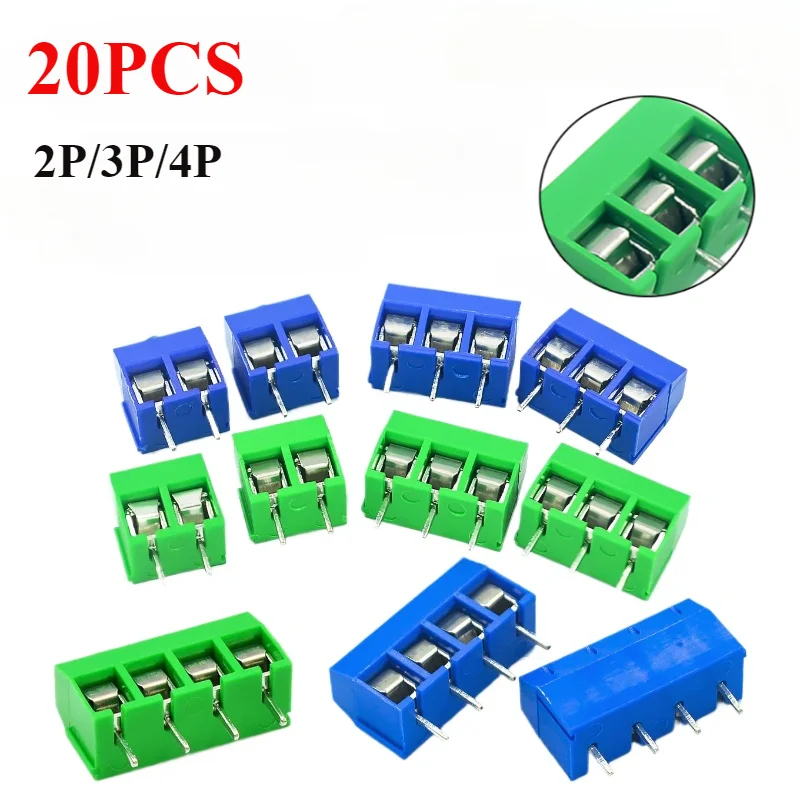 

PCB Electrical Wire Terminal Blocks Cable Terminals Connector 2P 3P 4P 5P Pitch 5mm Header Pins KF301 Screw Electric Crimp Lugs