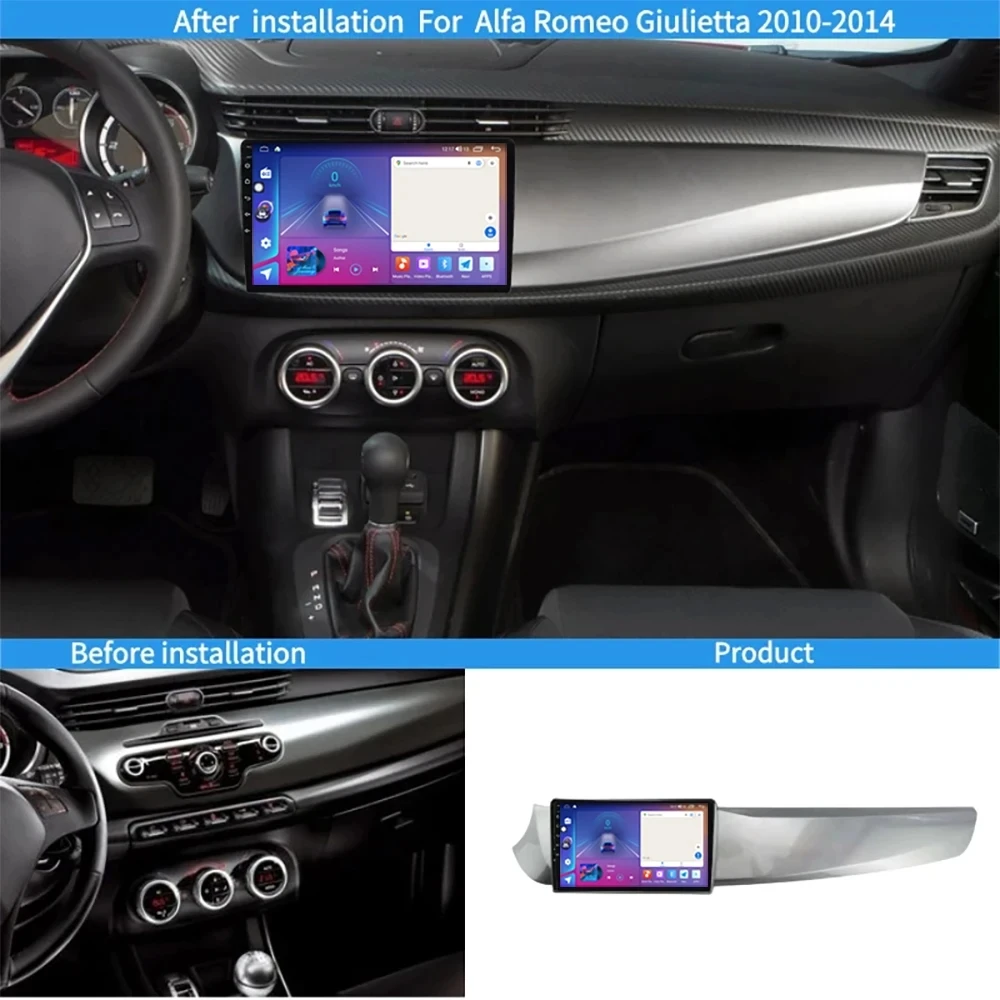 No 2din DVD Android 14 Car Dvd For Alfa Romeo Giulietta 2010 - 2014 Radio Multimedia Player GPS Navigation 5G wifi BT HDR QLED