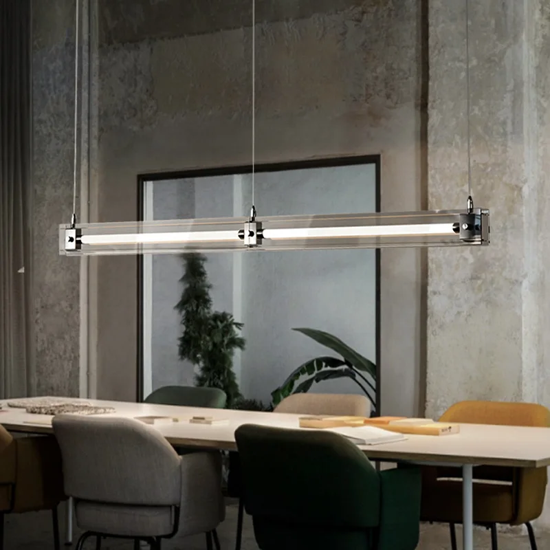 Nordic designer studio island table dining table bar one-word glass